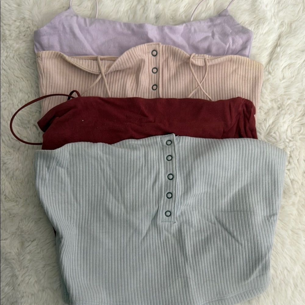 Aeropostale Purple Ribbed Polo Bodysuit Short Sleeve